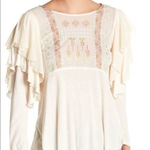 Free People Embroidered Top